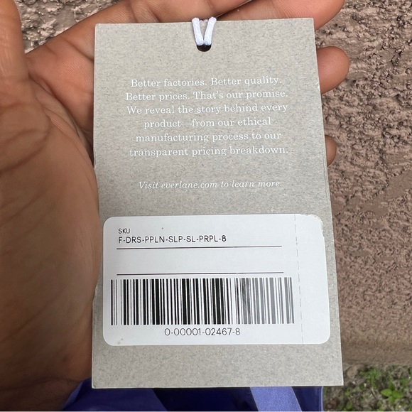 Everlane Cornflower‎ Blue Poplin Slip Dress Size 8, NEW - Picture 6 of 10